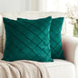 Pack of 2 Velvet Throw Pillows Sofa Decorative Christmas Throw Pillow Covers 16X16 Soft Solid Cushion Case for Bedroom Car Outdoors