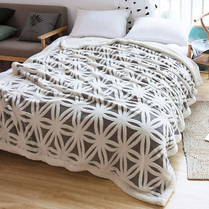 Sherpa Fleece Blanket for Mom Cozy Soft Throw Blanket for Women Men Birthday Gifts Dual Sided Couch Sofa Bed Blanket (Grey, 71''X 80'')