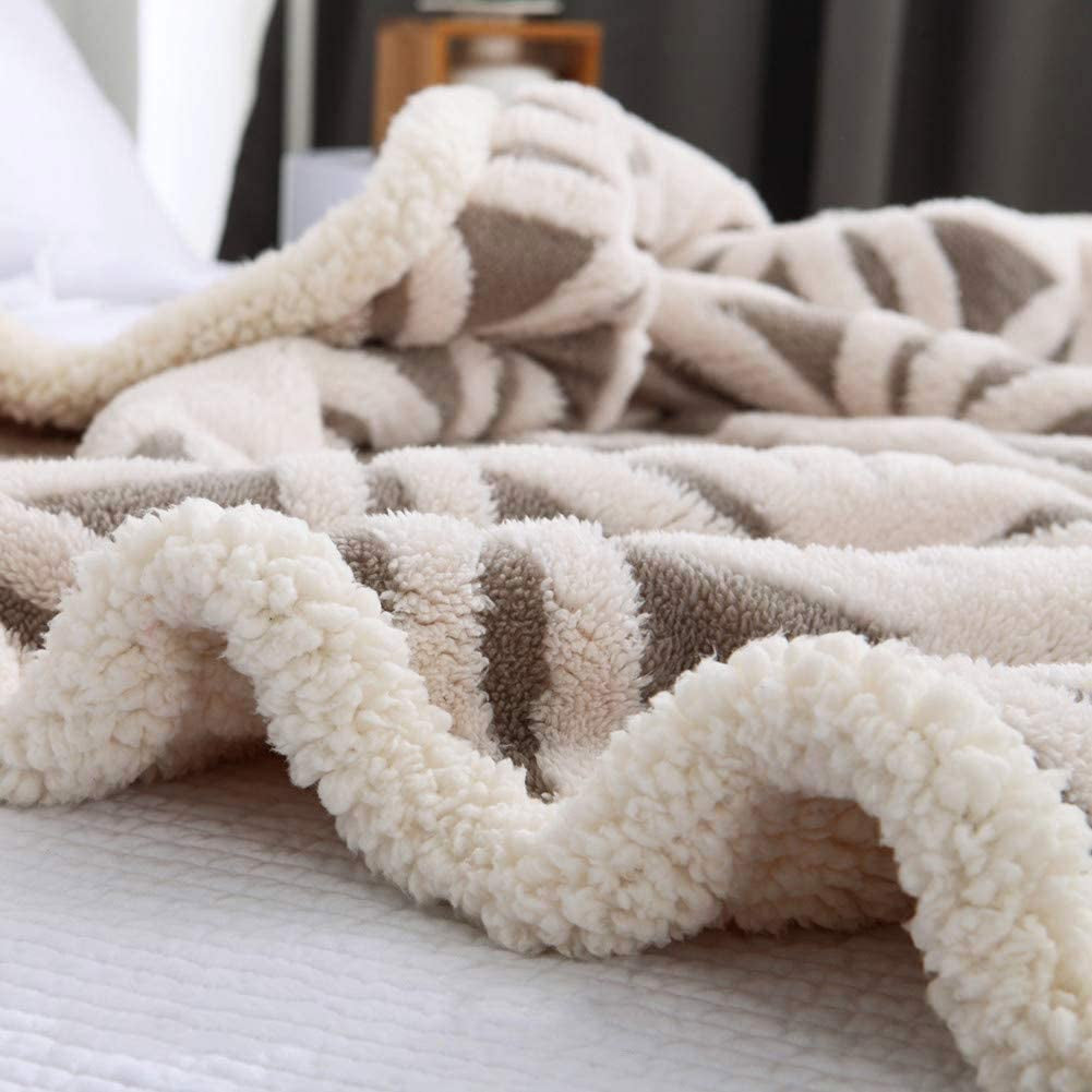 Sherpa Fleece Blanket for Mom Cozy Soft Throw Blanket for Women Men Birthday Gifts Dual Sided Couch Sofa Bed Blanket (Grey, 71''X 80'')
