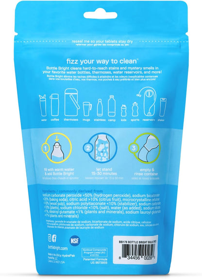 Cleaning Tablets 12, 36, 78 Count – Water Bottle Cleaner for Stainless Steel, Tumblers, Thermos | Removes Coffee Tea Stains, Eliminates Odors, Easy and Safe Cleaning