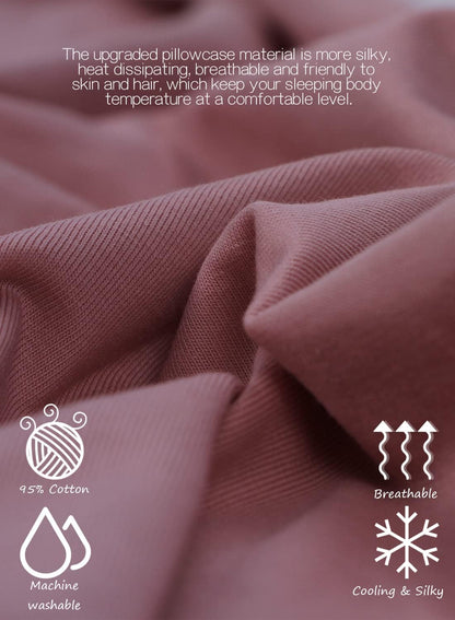 Cooling Pregnancy Pillow, Maternity Pillow with Soft Cotton Cover, C Shaped for Pregnant Sleeping, Dark Pink