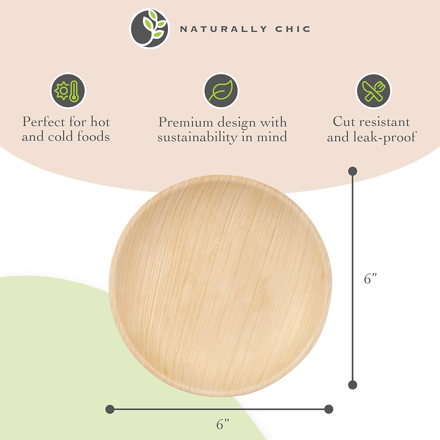 Palm Leaf Sample Pack - Includes 2.5" and 3" Inch Dipping Bowls, 6" round and Square Plates, 7 and 10 Inch Bamboo Plates, 9X6 Mini Trays and 12 Inch Boat Trays