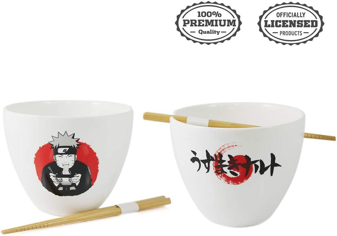 Naruto Ramen/Reisschale Mit Essstäbchen Aus Holz Mit Naruto Eating Ramen, 473 Ml