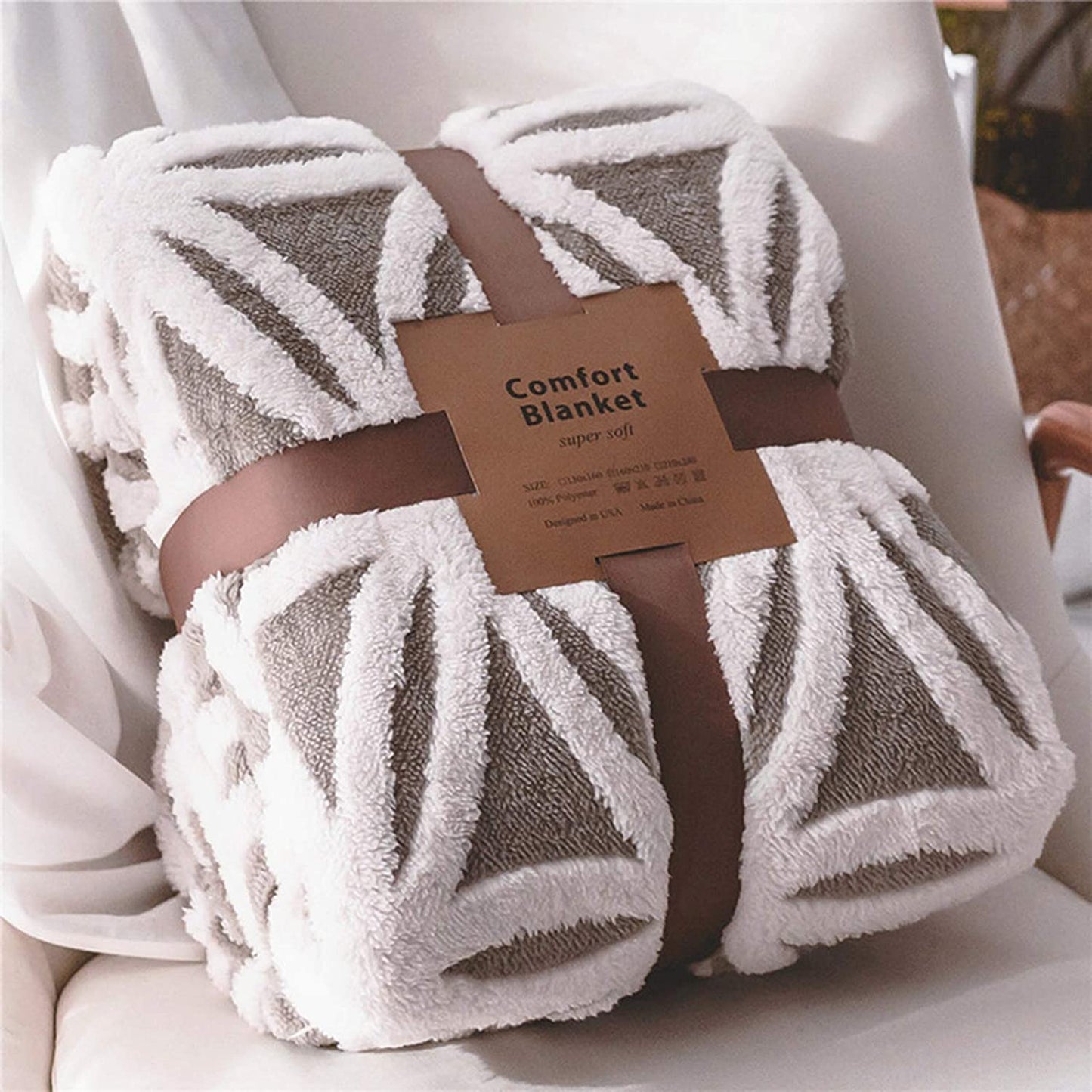 Sherpa Fleece Blanket for Mom Cozy Soft Throw Blanket for Women Men Birthday Gifts Dual Sided Couch Sofa Bed Blanket (Grey, 71''X 80'')