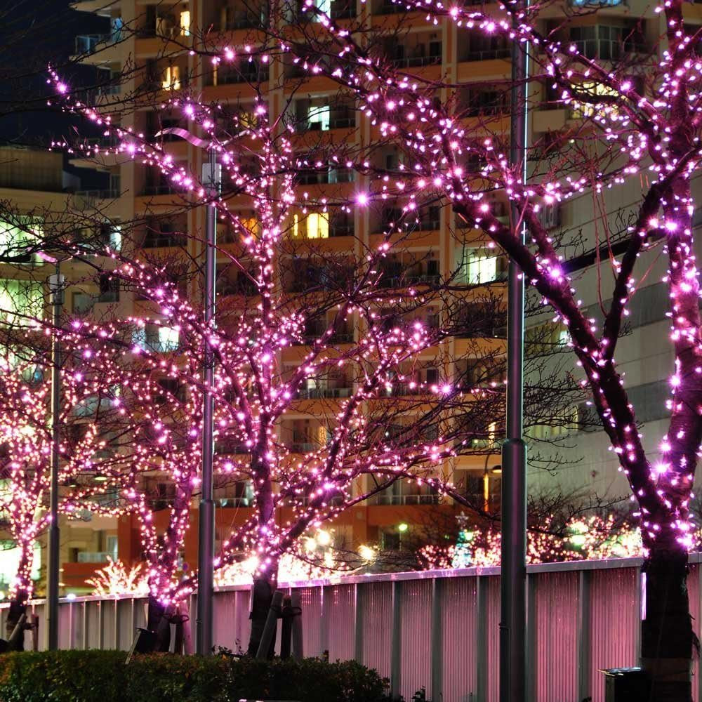 Fairy Lights Outdoor String Lights 33Ft 100 LED with Memory Modes Controller, Extendable Christmas Lights Decorations for Wedding, Christmas, Party, Patio, Indoor Outdoor (Pink)