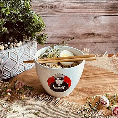 Naruto Ramen/Reisschale Mit Essstäbchen Aus Holz Mit Naruto Eating Ramen, 473 Ml